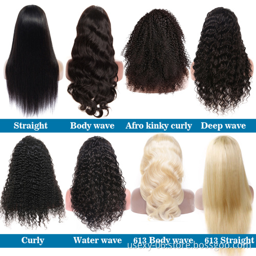 Dropship Cheap Caucasian Shoulder Length Human Hair 36 Inch Long 13*4 Hd Frontal Lace Wig